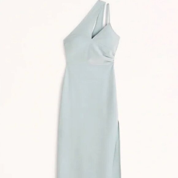 Abercrombie & Fitch Dresses & Skirts - A&F Asymmetrical Ruched Maxi Dress - Light Blue - Size Medium - NWT